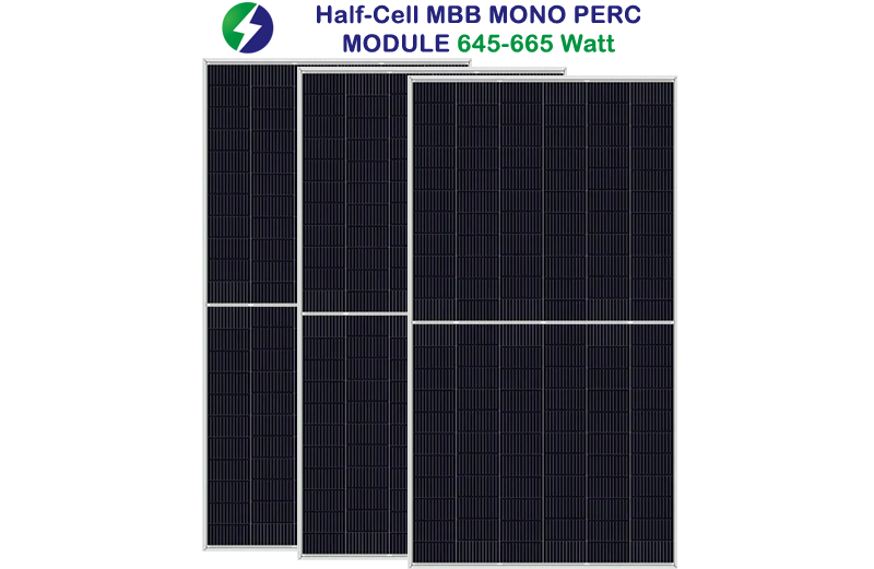 Half-Cell MBB MONO PERC MODULE 645-665 Watt